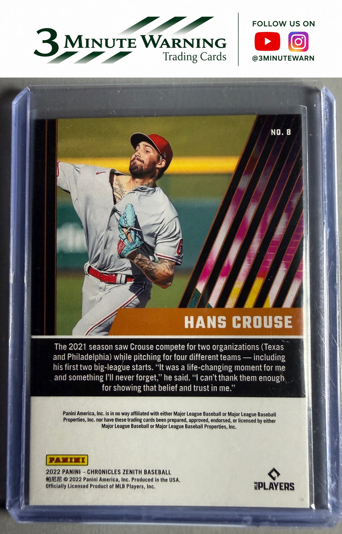 2022 Panini Chronicles #8 Hans Crouse Zenith