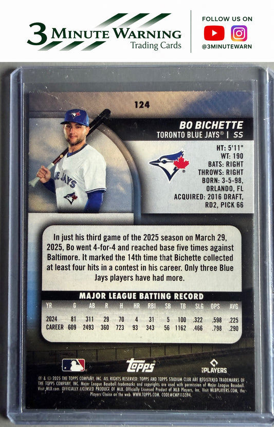 2025 Stadium Club #124 Bo Bichette