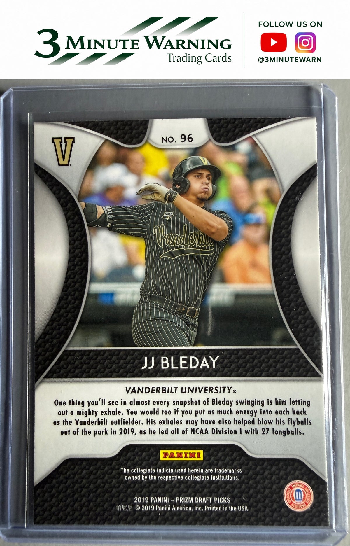 2019 Panini Prizm Draft Picks #96 JJ Bleday