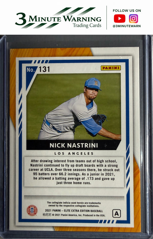 2021 Panini Elite Extra Edition #131 Nick Nastrini Prime Numbers A #/205
