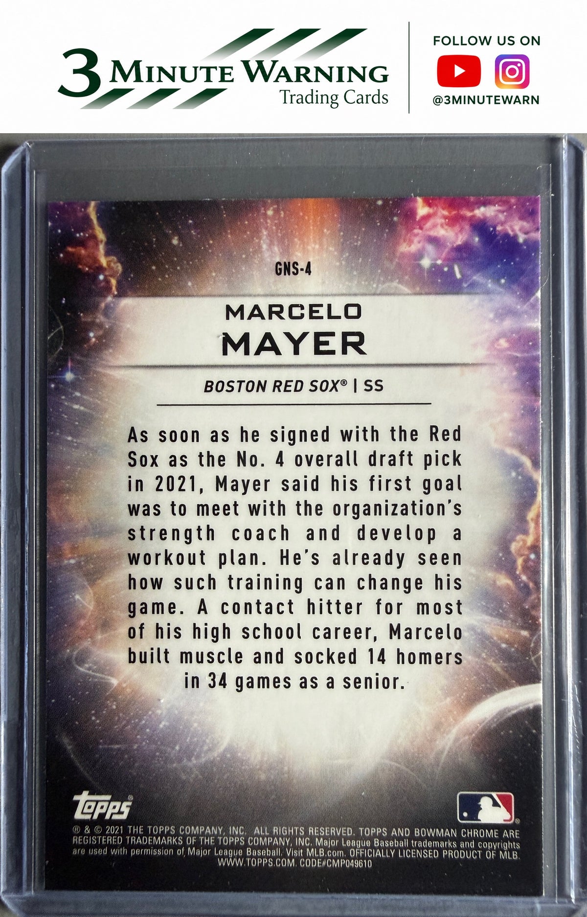 2021 Bowman Draft #GNS-4 Marcelo Mayer Genesis