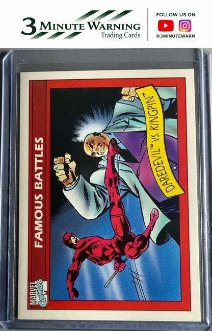 1990 Impel Marvel Universe #95 Daredevil vs. Kingpin