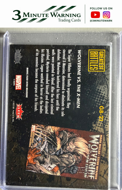 2023 Fleer Ultra Marvel Wolverine #GB-21 Wolverine vs. The X-Men