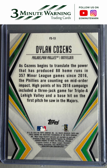2019 Topps Chrome #FS-13 Dylan Cozens Future Stars