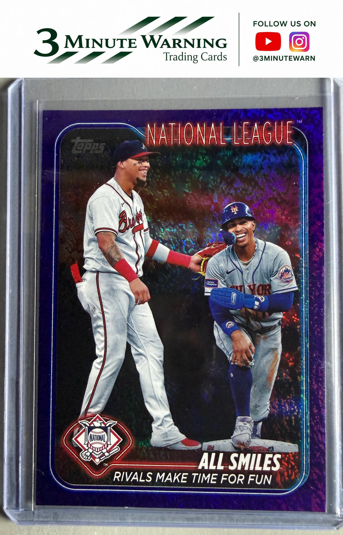 2024 Topps Update #US154 Time For Fun (Arcia / Lindor) Purple Holofoil
