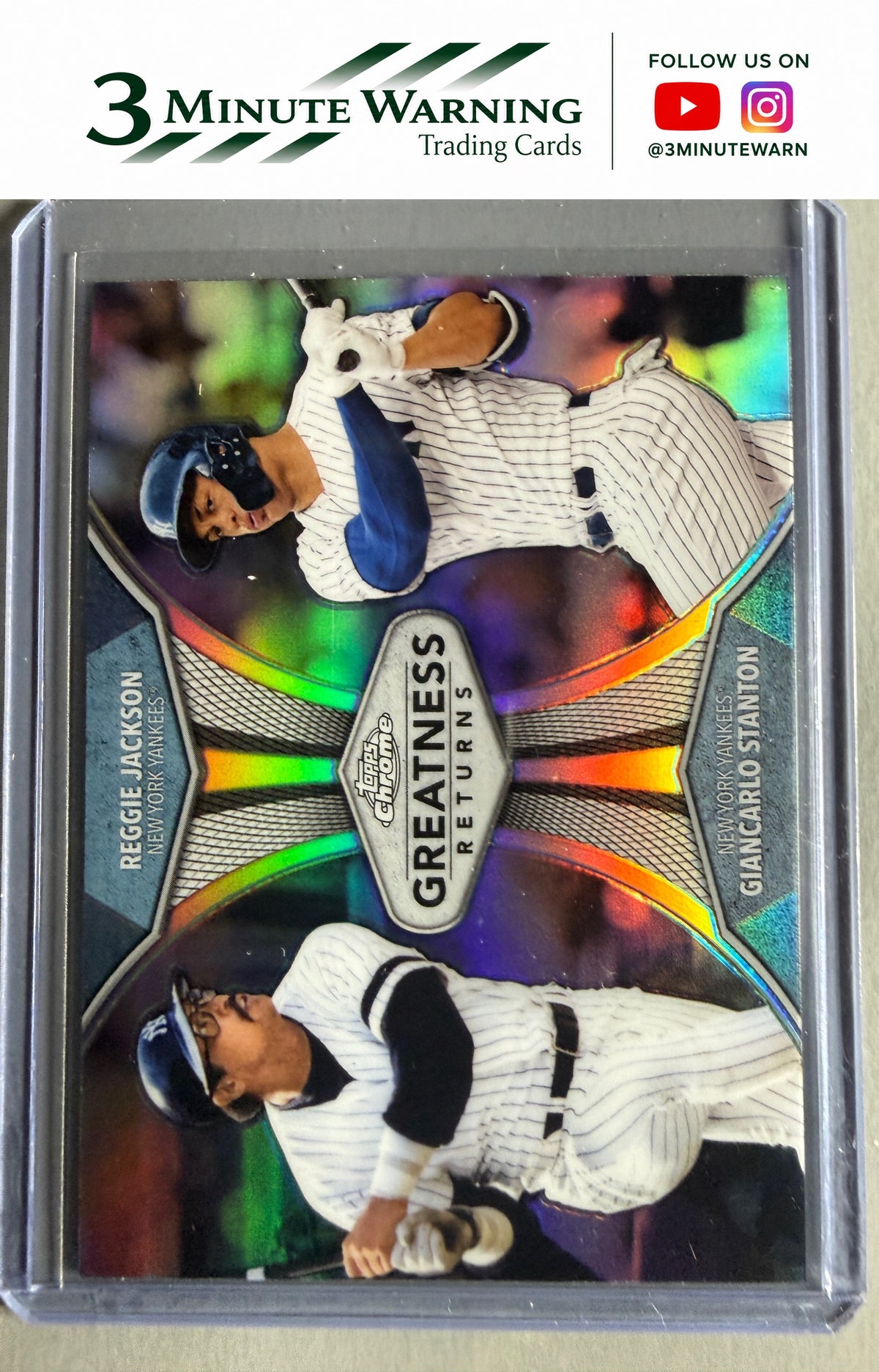 2019 Topps Chrome #GRE-13 Giancarlo Stanton / Reggie Jackson Greatness Returns