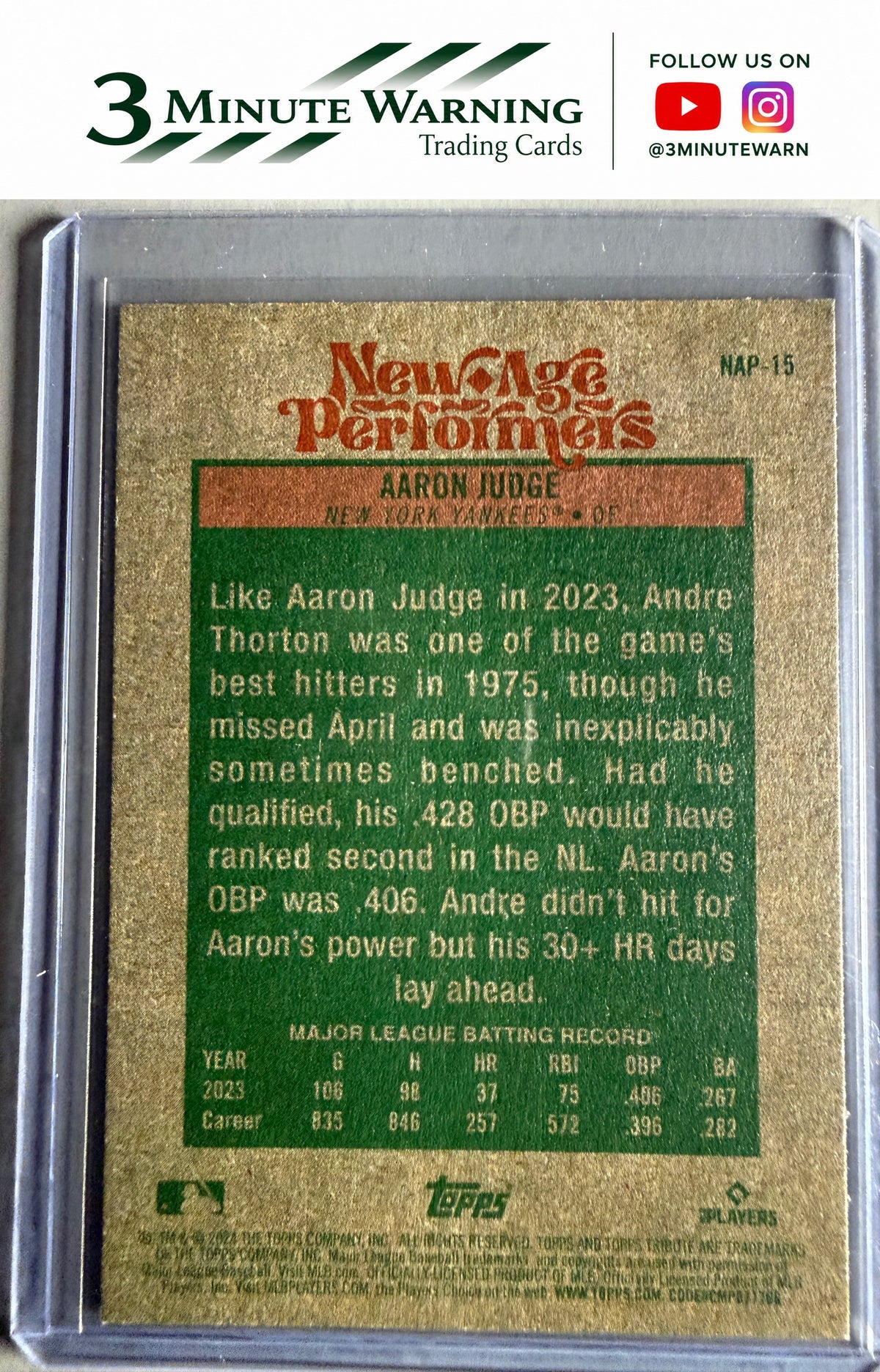 2024 Topps Heritage #NAP-15 Aaron Judge New Age Performers