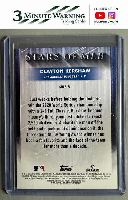 2022 Topps #SMLB-28 Clayton Kershaw Stars of MLB