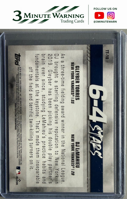2022 Topps #TT-10 Gleyber Torres / DJ LeMahieu 6-4 Stars (Turnin' Two)