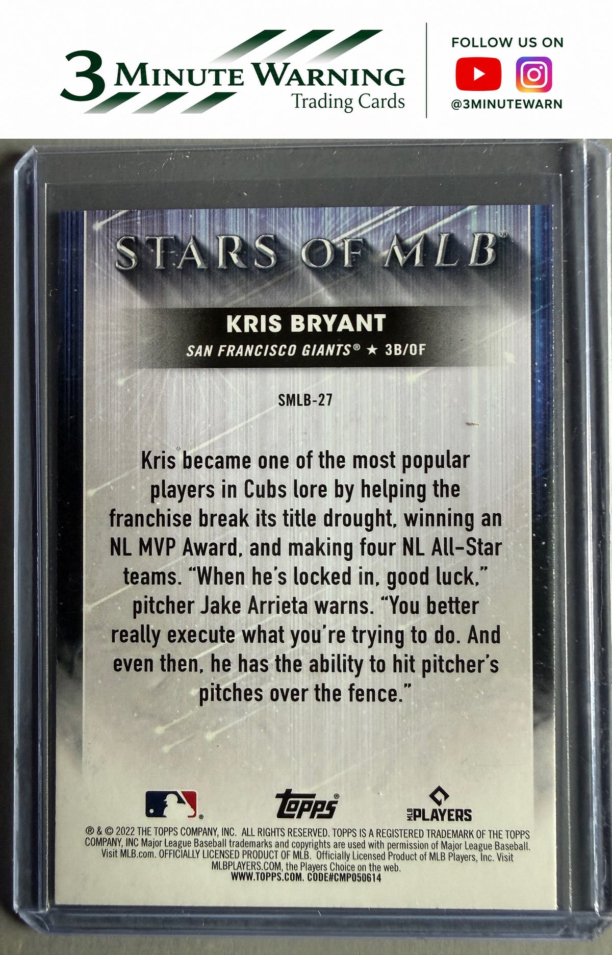 2022 Topps #SMLB-27 Kris Bryant Stars of MLB
