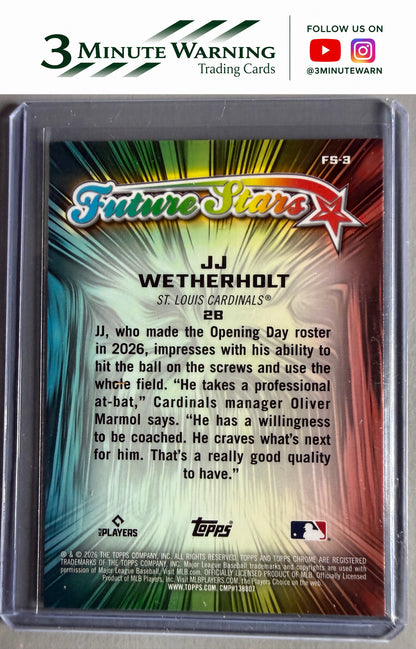 2026 Topps Chrome #FS-3 JJ Wetherholt Future Stars