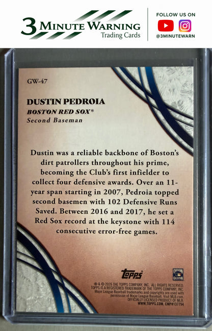 2026 Topps #GW-47 Dustin Pedroia Glove Work