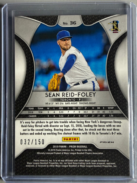 2019 Panini Prizm #36 Sean Reid-Foley Neon Orange Donut Circles Prizm #/150