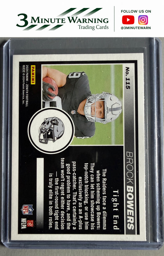 2024 Panini Zenith #115 Brock Bowers No Huddle