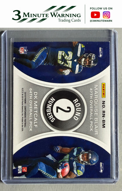 2019 Panini Contenders #RN-BM DK Metcalf / Marquise Blair Round Numbers