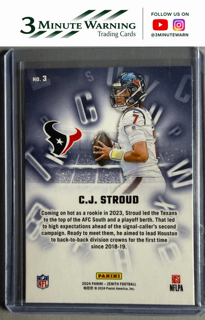 2024 Panini Zenith #3 C.J. Stroud A to Z