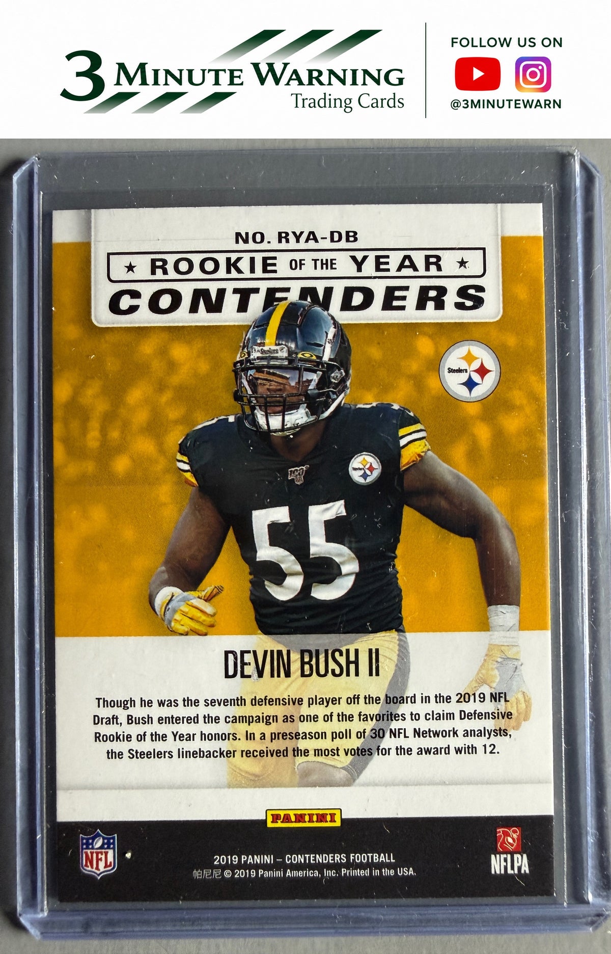 2019 Panini Contenders #RYA-DB Devin Bush II Rookie of the Year Contenders