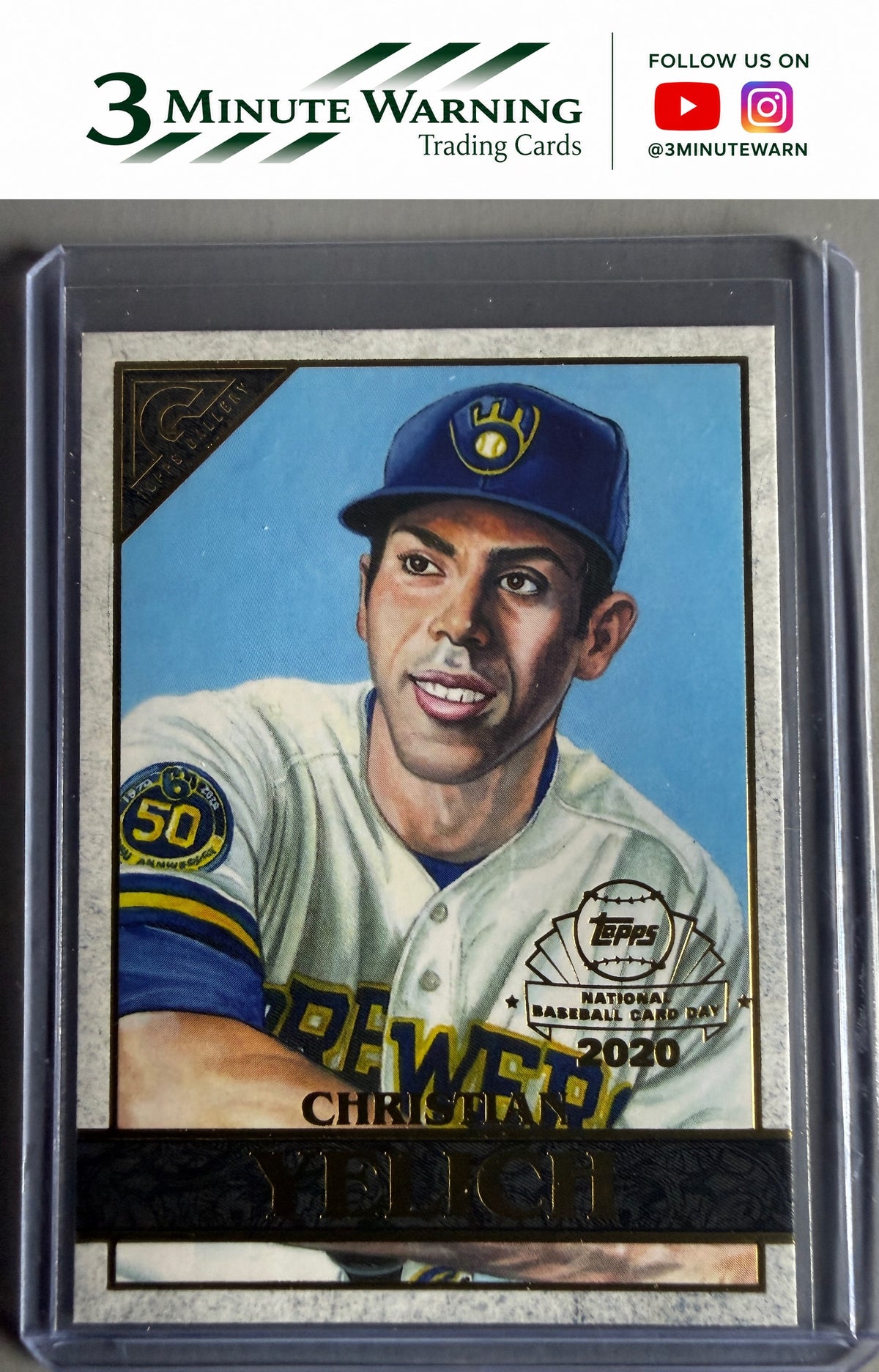 2020 Topps Chrome #GP-5 Christian Yelich Topps Gallery NBCD Preview