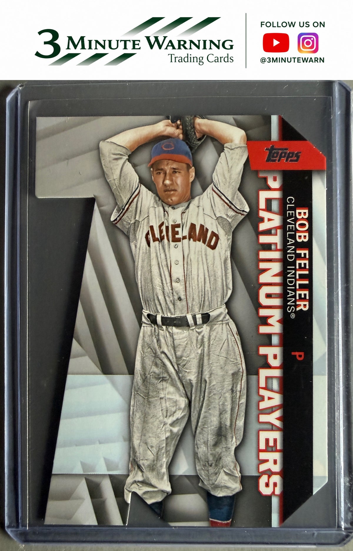 2021 Topps Update #PDC-64 Bob Feller Topps Platinum Players Die Cut