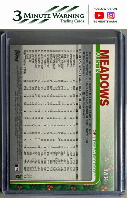 2019 Topps Holiday #HW34 Austin Meadows