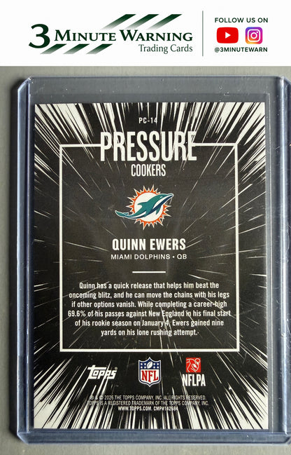2026 Topps Flagship #PC-14 Quinn Ewers Pressure Cookers Pink Crackle