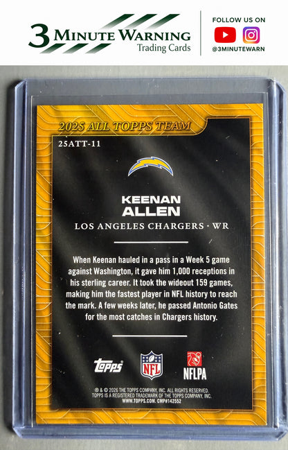 2026 Topps Flagship #25ATT-11 Keenan Allen 2025 All Topps Team