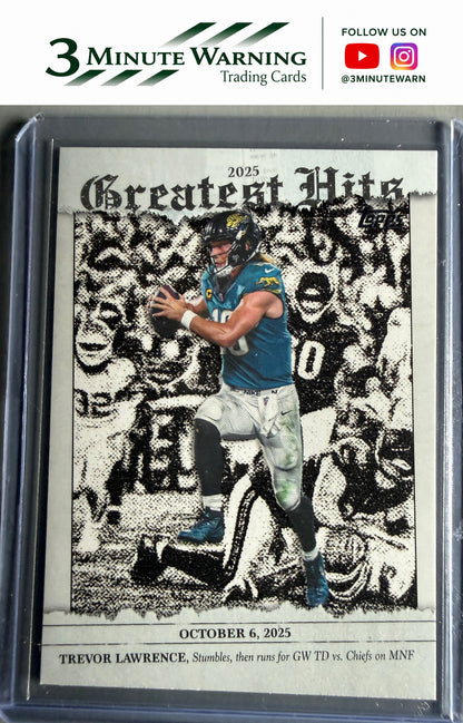 2026 Topps Flagship #25GH-TL Trevor Lawrence 2025 Greatest Hits