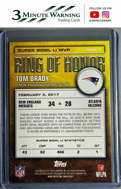 2026 Topps Flagship #ROH-1 Tom Brady Ring of Honor