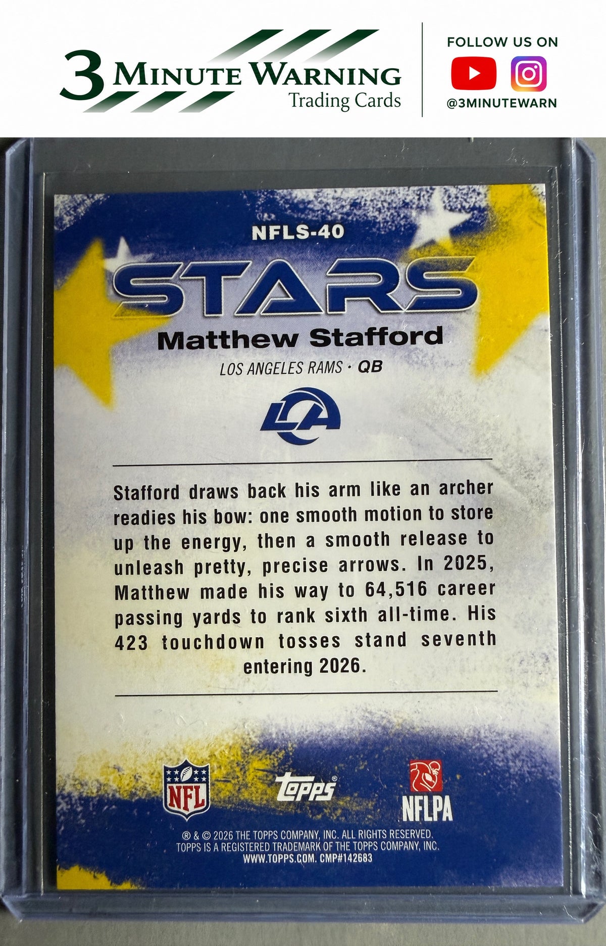 2026 Topps Flagship #NFLS-40 Matthew Stafford NFL Stars