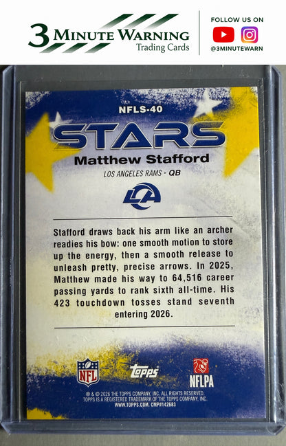 2026 Topps Flagship #NFLS-40 Matthew Stafford NFL Stars