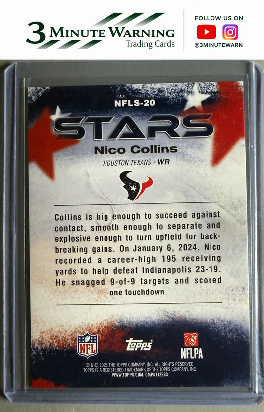 2026 Topps Flagship #NFLS-20 Nico Collins NFL Stars