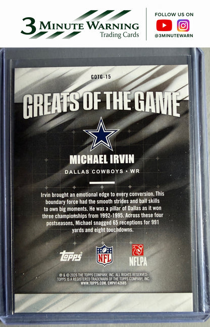 2026 Topps Flagship #GOTG-15 Michael Irvin Greats Of The Game
