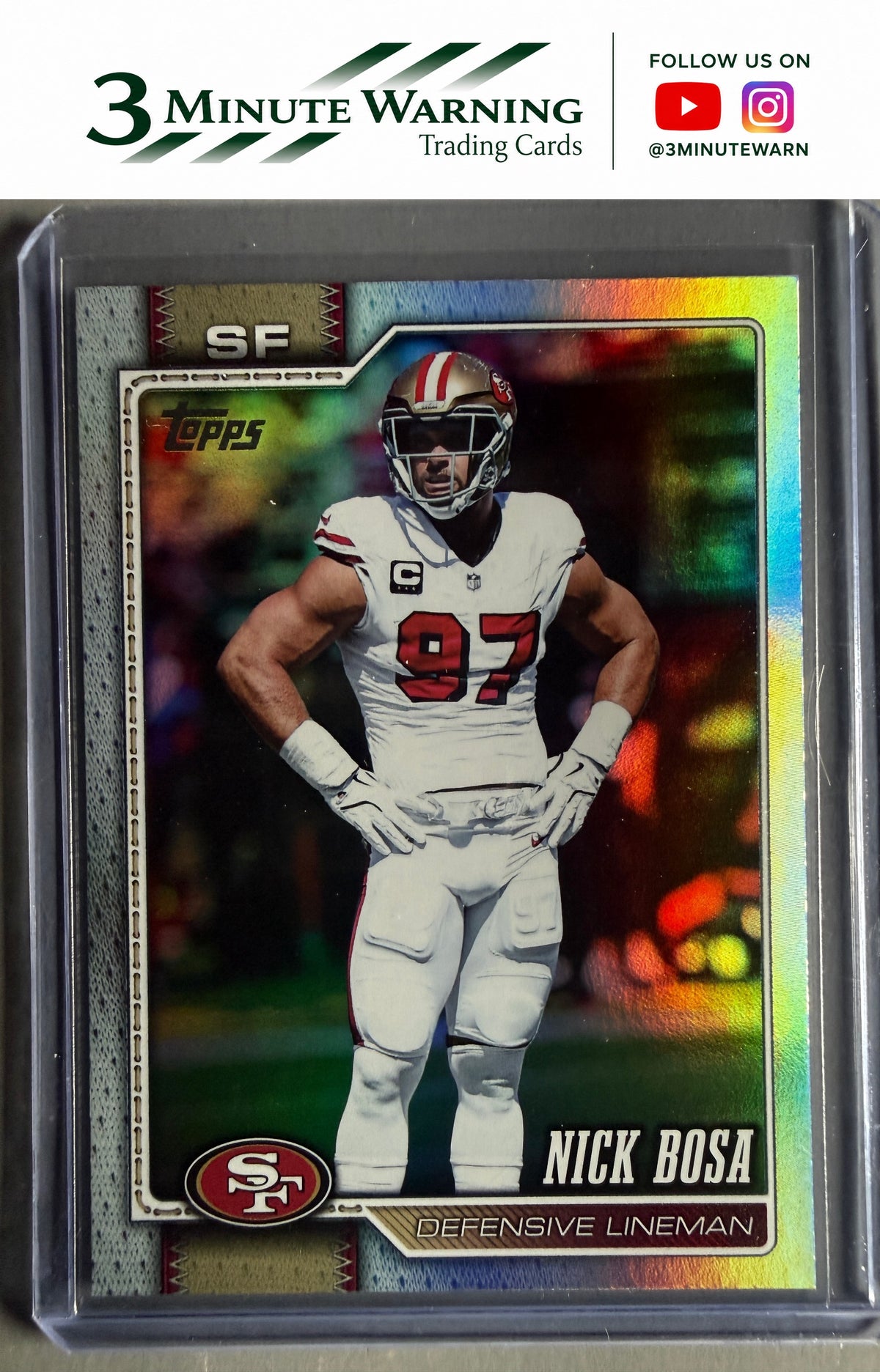 2026 Topps Flagship #143 Nick Bosa Rainbow Foil