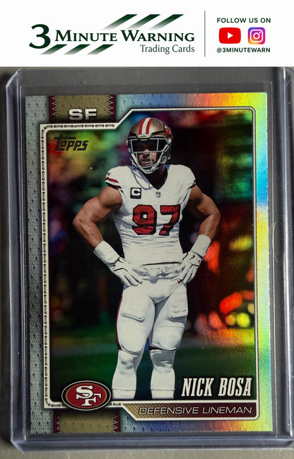 2026 Topps Flagship #143 Nick Bosa Rainbow Foil