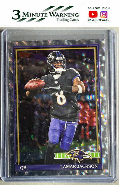 2026 Topps Flagship #91TF-7 Lamar Jackson 1991 Topps Football Crackle