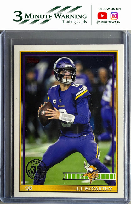 2026 Topps Flagship #91TF-41 J.J. McCarthy 1991 Topps Football