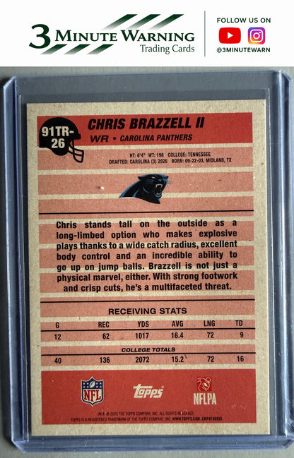 2026 Topps Flagship #91TR-26 Chris Brazzell II 1991 Topps Football Rookies