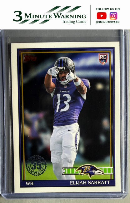 2026 Topps Flagship #91TR-29 Elijah Sarratt 1991 Topps Football Rookies