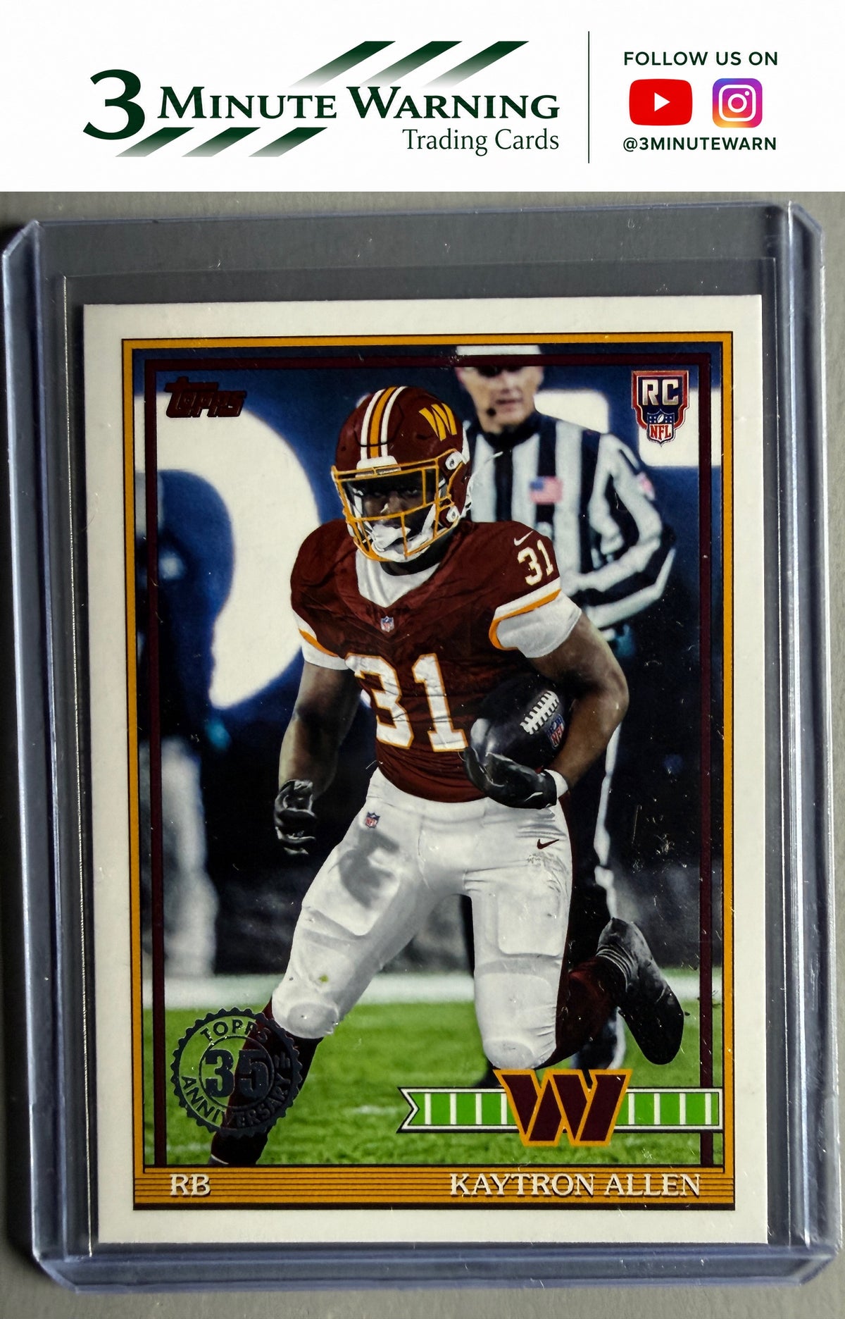 2026 Topps Flagship #91TR-15 Kaytron Allen 1991 Topps Football Rookies
