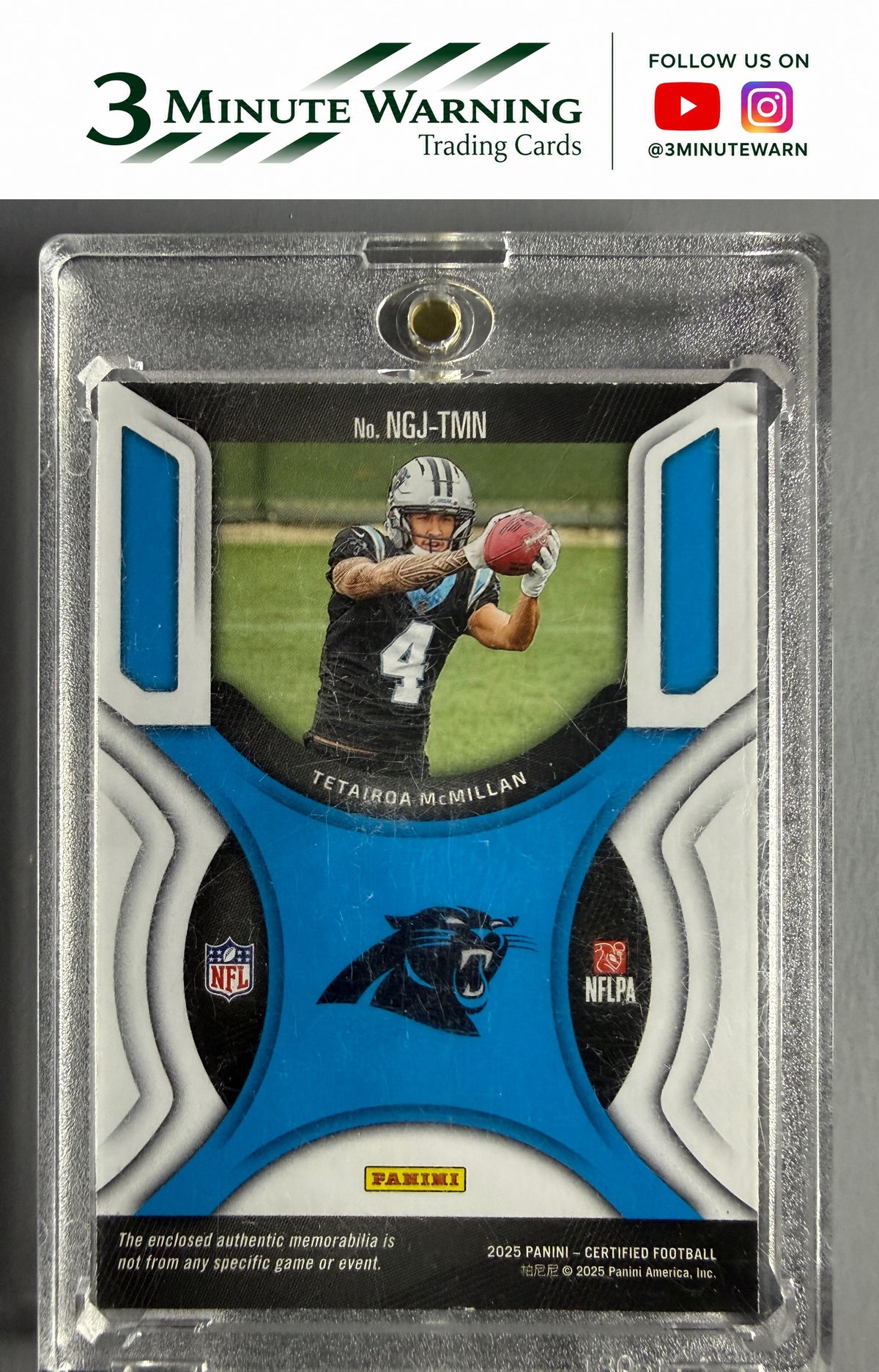 2025 Panini Certified #NGJ-TMN Tetairoa McMillan Purple #/399