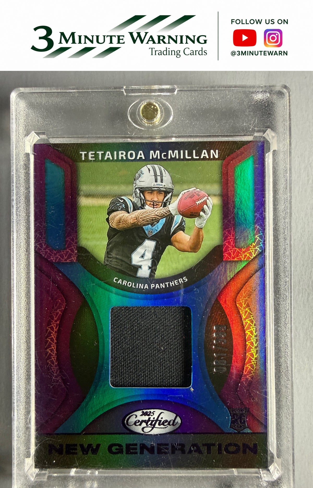 2025 Panini Certified #NGJ-TMN Tetairoa McMillan Purple #/399