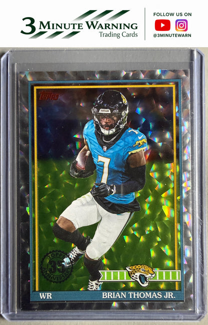 2026 Topps Flagship #91TF-9 Brian Thomas Jr. 1991 Topps Football Crackle