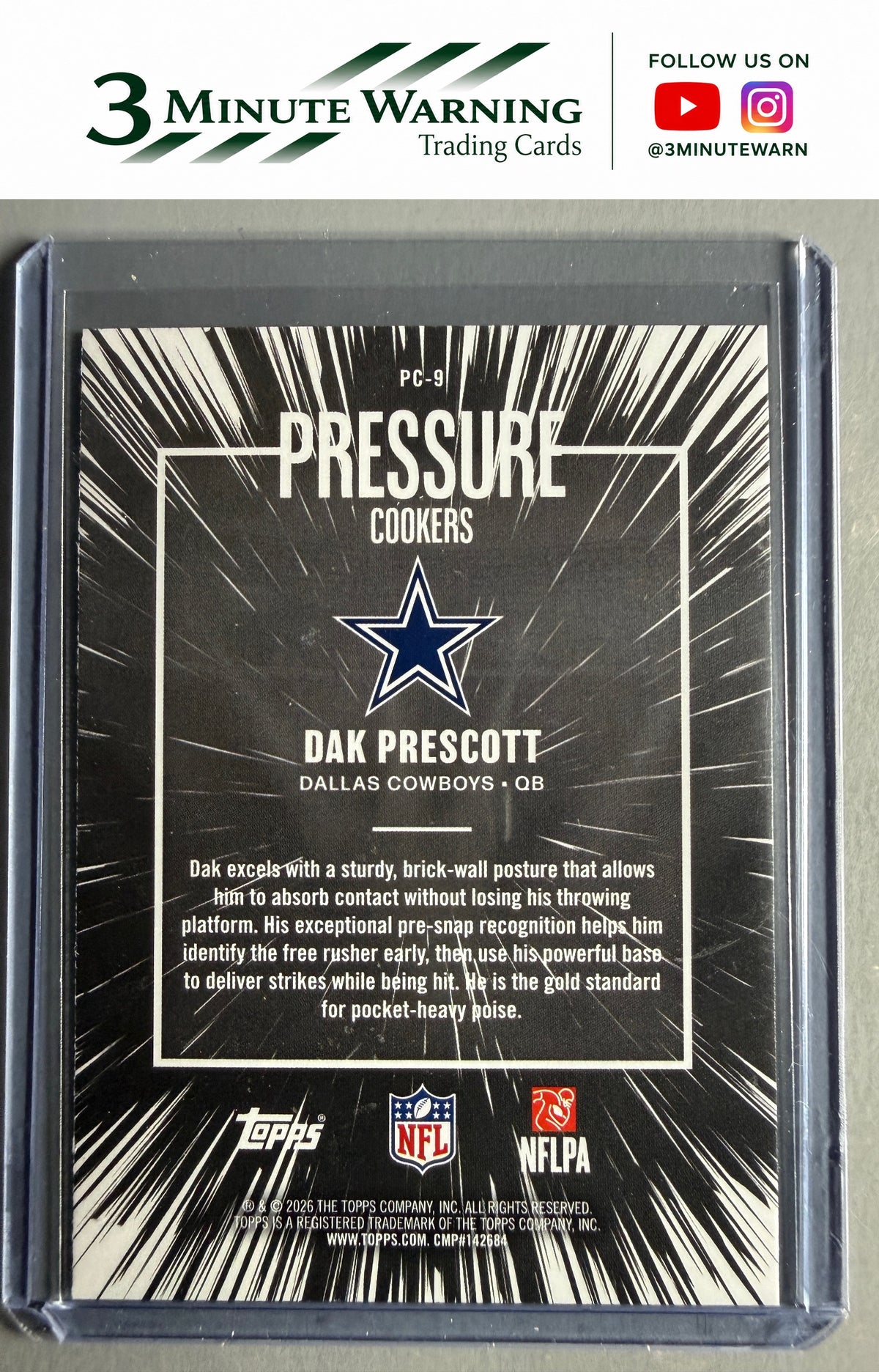 2026 Topps Flagship #PC-9 Dak Prescott Pressure Cookers
