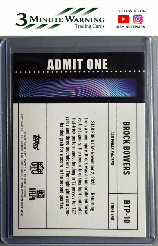 2026 Topps Flagship #BTP-10 Brock Bowers Big Ticket Players