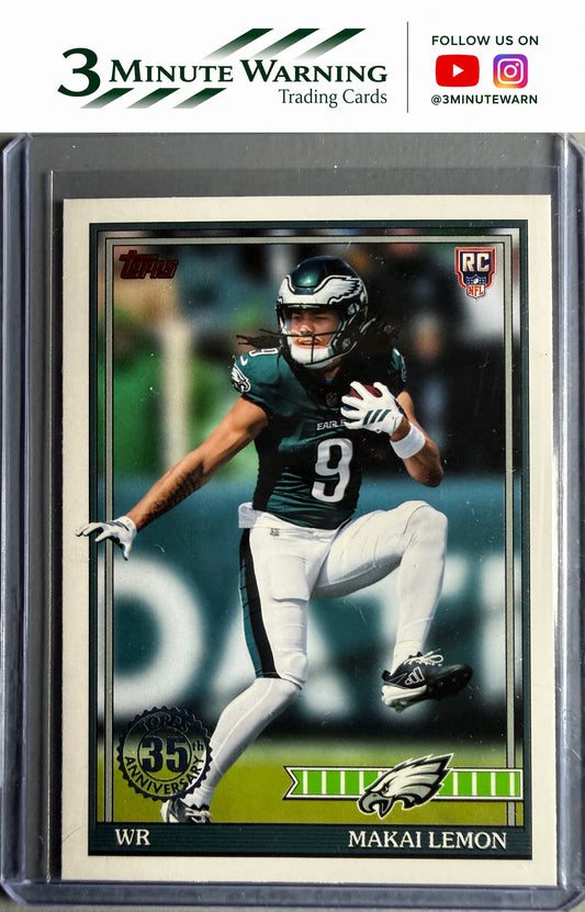 2026 Topps Flagship #91TR-19 Makai Lemon 1991 Topps Football Rookies