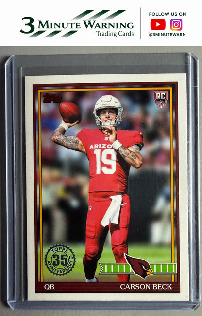 2026 Topps Flagship #91TR-5 Carson Beck 1991 Topps Football Rookies