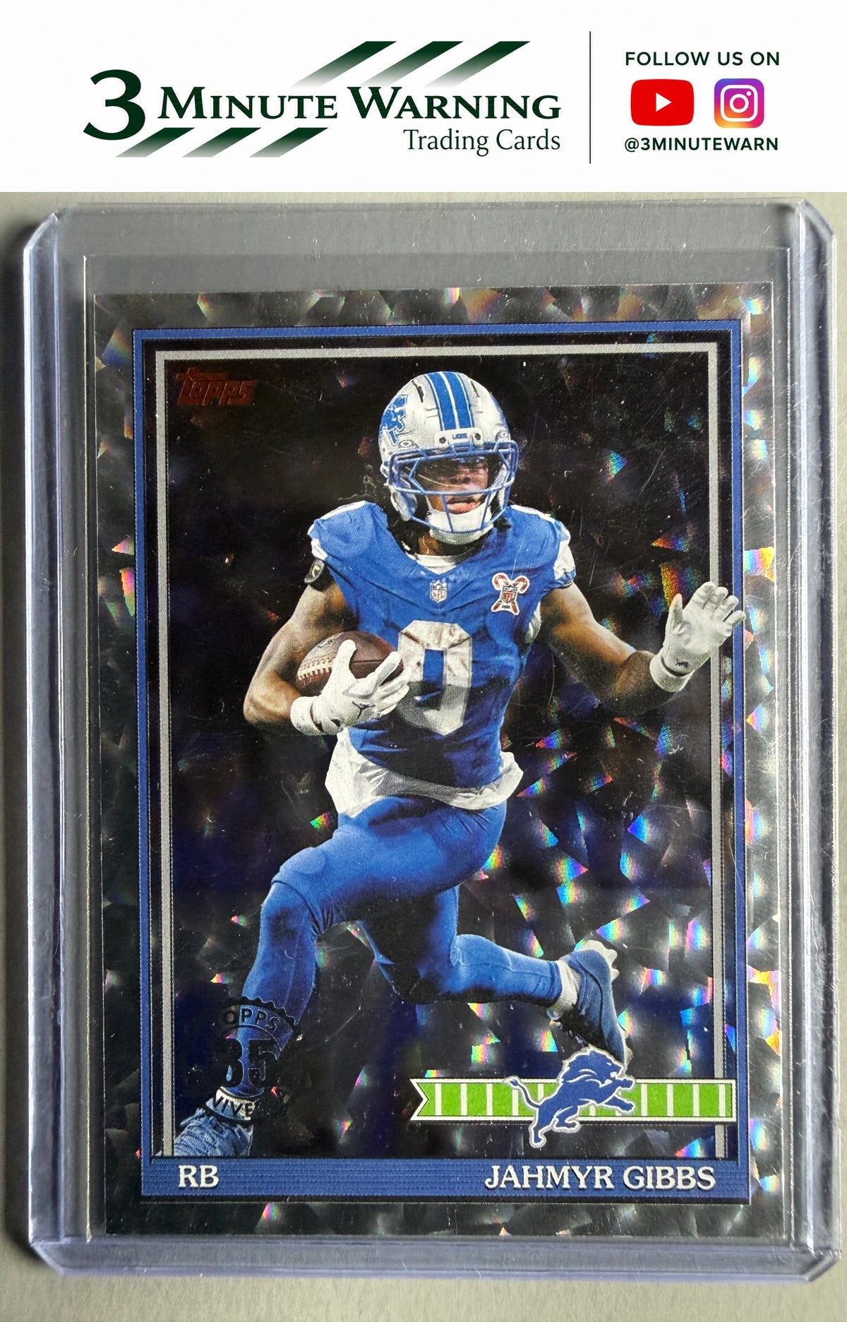 2026 Topps Flagship #91TF-39 Jahmyr Gibbs 1991 Topps Football Crackle