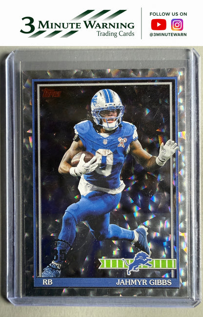 2026 Topps Flagship #91TF-39 Jahmyr Gibbs 1991 Topps Football Crackle