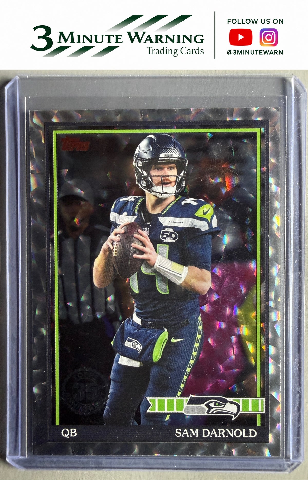 2026 Topps Flagship #91TF-50 Sam Darnold 1991 Topps Football Crackle