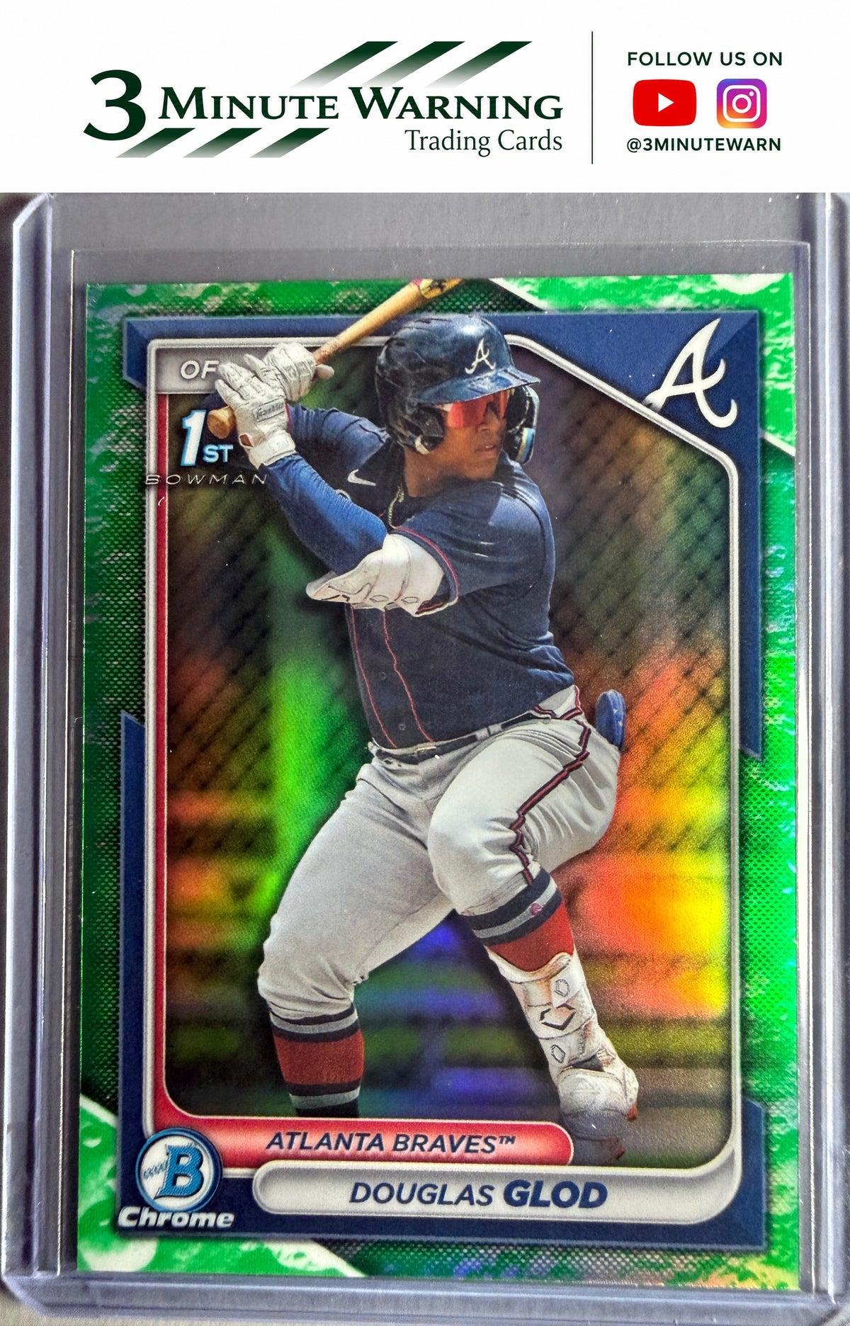 2024 Bowman #BCP-11 Douglas Glod Chrome Prospects Lunar Glow Refractor